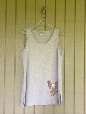 N by Natori French Bulldog Side Slit Tank Tunic L